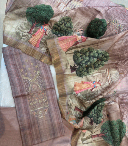Ustitched Suit.Khadi Cotton Silk Elegant & Classy Unstiched Suits