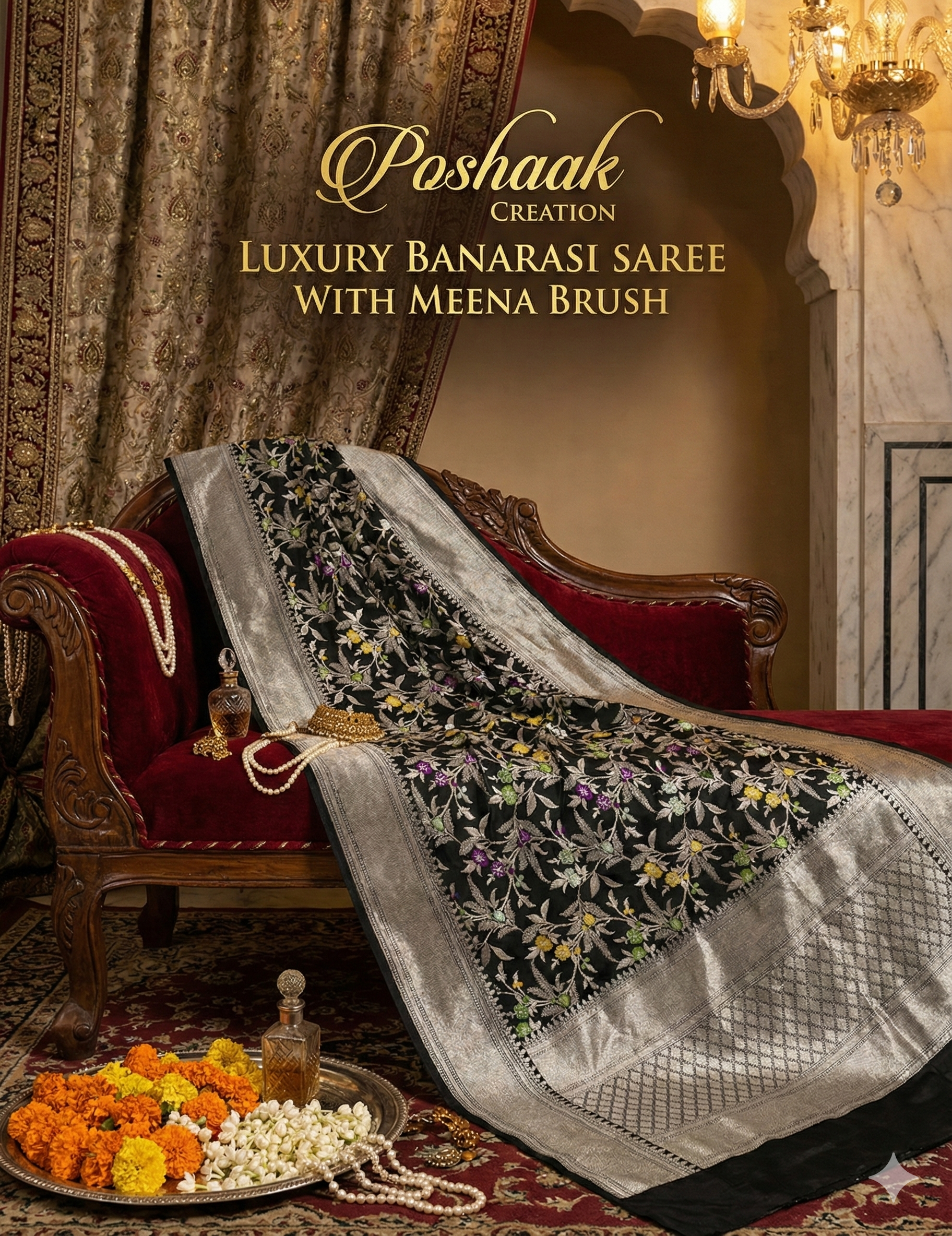 PURE MASHRU SILK BANARSI SAREE